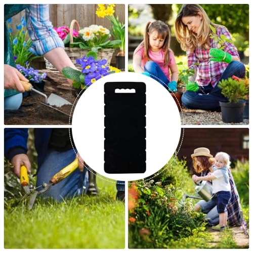 Thick Kneeling Pad - EVA Foam Garden Kneeler Mat | Foam Thick Mat | Gardening Kneeling Pad | Non-Slip Bathroom Mat Yoga Exercise Multifunctional Cushion EVA Car Repair Pad, 42x21x2cm, Black - color: Black