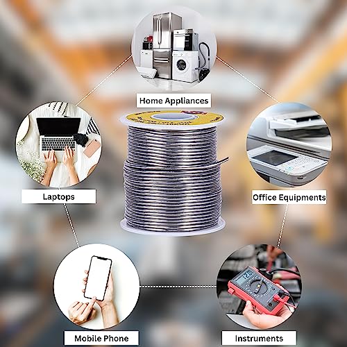 DTS Solder Wire Tin Lead 40/60 Rosin Core 0.062-inch (1.6mm) on Spool, 1 pound - Made in USA | Soldering Wire for Electronics Repair and More