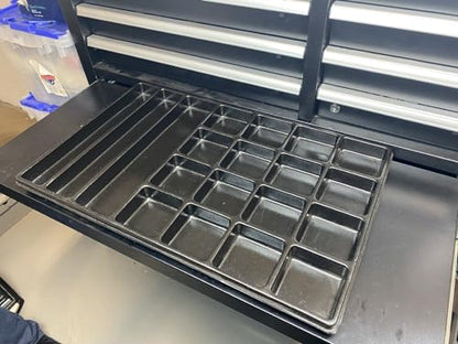 Protoco 3019 Utility Tool Tray Tool Box Organizer with 25 inch (L) x 15.5 inch (W) x 1.25 inch (H) Dims and Built from a Durable Rubberized Compound to Protect and Keep Your Tool Box Organized - style: 3019