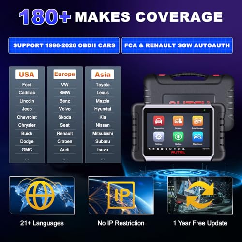 Autel Obd2 Scanner Diagnostic Tool MaxiCOM MK808Z: 2026 Bidirectional Scan Tool, 28+ Service, Active Tests Scanner for Car, All System OBD2 Diagnostics Car Scanner for DIY, Mechanic and Small Shops - style: MK808Z