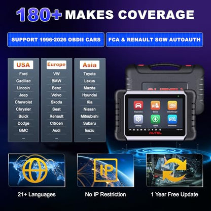 Autel Obd2 Scanner Diagnostic Tool MaxiCOM MK808Z: 2026 Bidirectional Scan Tool, 28+ Service, Active Tests Scanner for Car, All System OBD2 Diagnostics Car Scanner for DIY, Mechanic and Small Shops - style: MK808Z