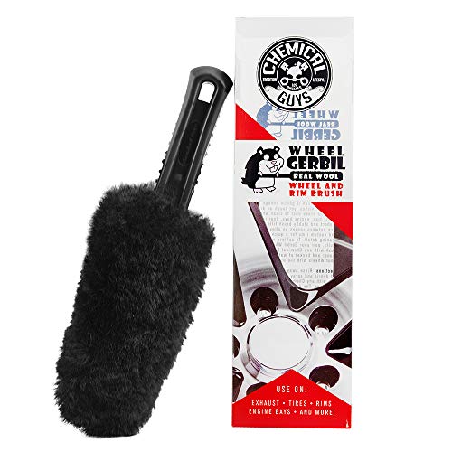 Chemical Guys, Gerbil Wheel & Rim Brush, Soft Natural Bristles, for Tires | Soft natural bristles safely clean wheels, rims, exhausts and delicate finishes on cars without scratching - size: 1 Count (Pack of 1)