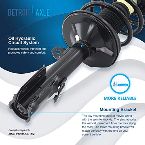 Detroit Axle - Front Struts Sway Bars for 2003-2008 Toyota Matrix | Pontiac Vibe Complete 2 Struts with Coil Spring 2 Front Sway Bar Links 2004 2005 2006 2007 Replacement Ready Strut Assembly - size: 4QS2400010/Sway Kit