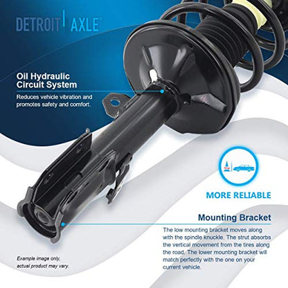 Detroit Axle - Front Struts Sway Bars for 2003-2008 Toyota Matrix | Pontiac Vibe Complete 2 Struts with Coil Spring 2 Front Sway Bar Links 2004 2005 2006 2007 Replacement Ready Strut Assembly - size: 4QS2400010/Sway Kit