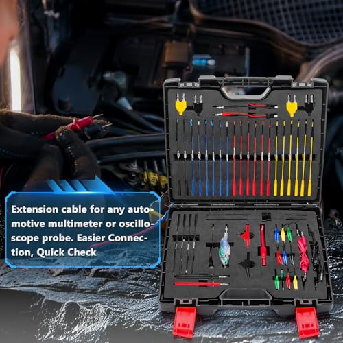 110PCS Automotive Test Lead Kit Multimeter Back Probe Tester | Relay wire connectors, alligator clips, carrying case, automotive diagnostics, electrical testing, multimeter accessories