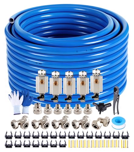 Shop Air Line Kit 3/4"100'&200'&300' HDPE-Aluminum-HDPE Air Tubing Kit for Compressor Accessories, Leak-Proof & Easy to Install Piping System for Garage - size: 3/4"×200FT