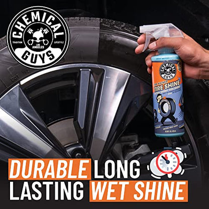 Chemical Guys, Tire Kicker Extra Glossy Tire Shine for Rubber, 1 Gallon | Sprayable dressing revives a deep wet look on tires, trim and bumpers, dries to the touch with no greasy sling - size: 128 fl Oz, style: Only