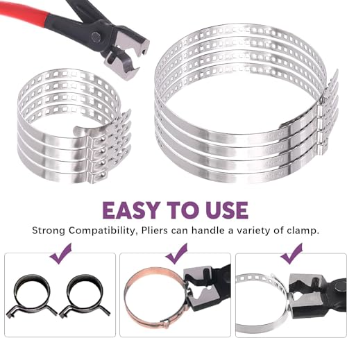10Pcs CV Joint Boot Clamps Pliers Kit, CV Axle Boot Clamp Pliers Tool, Suitable For Most Cars
