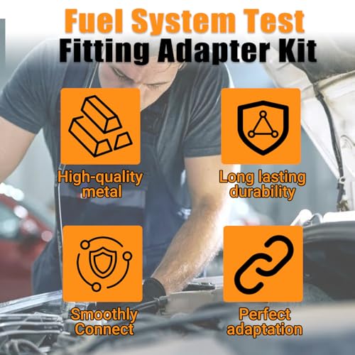 Fuel System Test Fitting Adapter Kit for 5.9L Cummins Diesel, Compatible with 9011 9012 9013 9014, High Pressure Leak Detection Tool Set