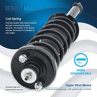Detroit Axle - 2pc Rear Struts for 2004-2008 Acura TL, 2003-2007 Honda Accord, 2 Struts & Coil Spring Assembly 2005 2006 Replacement Quick Install Ready Strut Shocks Assembly - size: 171372 x2/PAIR