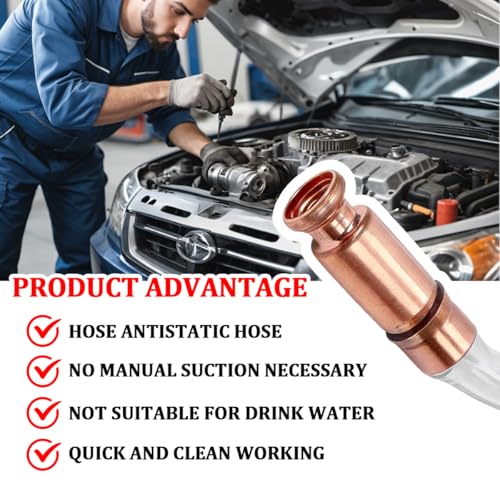 Car Gas Siphone Hose Pump, 9.84FT Vehicle Fuel Gasoline Water Transfer Shaker Siphon, Safety Self-Priming Multi-Purpose Auto Fuel Trasnfer Hose Tube, Universal for Vehicles - size: 9.84 Ft