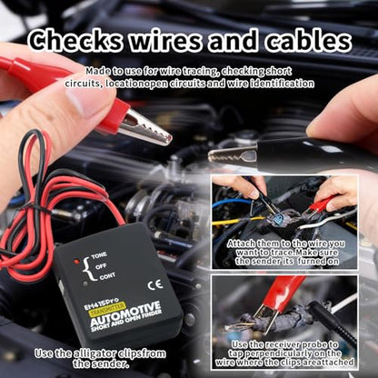 Cable Tracker Electrical, EM415 PRO Automotive Short & Open Finder, Wire Tracer with Flexible Probe, DC 6-42V Car Diagnostic Tool, Open Circuit Locator for Automotive Wiring Systems (No Battery)