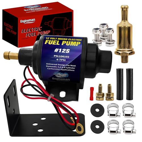 Micro Electric Gasoline Fuel Pump Universal 5/16 inch Inlet and Outlet 12V 1-2A 35GPH 4-7 P.S.I. Operating Fuel Pressure - color: 4-7PSI 35 GPH for Gasoline