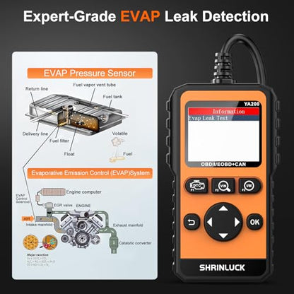Y2 2.8'' Color Graphing Screen OBD2 Scanner Diagnostic Tool,Enhanced PRO Check and Reset Engine Fault Code,DTC Lookup,O2 Sensor Test,Live Data,Freeze Frame,OBDII Code Reader Tool for All Cars