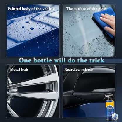 2Pack Quick Effect Coating Agent for Car, Quick Effect Coating Agent,Waterless Wash & Polish,Car Coating Spray for Shine & Protection,Quick Acting Paint Protection & Glass Cleaner(120ml+Brush+Towel)*2 - color: 2Pcs Quick Effect Coating Agent