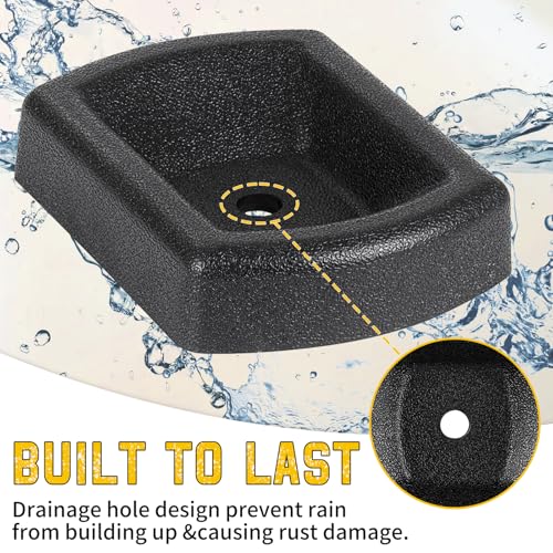 Rubber Wheel Dock for Trailer, Heavy Duty Jack Wheel Chock Stopper Fits 6" Caster, Travel Trailer Wheel Dock Jack Wheel Stabilizer for RV, Boat, Camper and Caravans