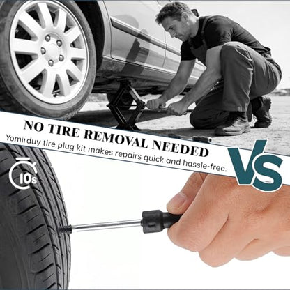 70 PCS Tire Repair Rubber Nail Kit, Screw in Tire Plugs Spiral Rubber Nails, Self Service Puncture Repair Tool for Car, Truck, Motorcycle, Tractor - size: 70PCS