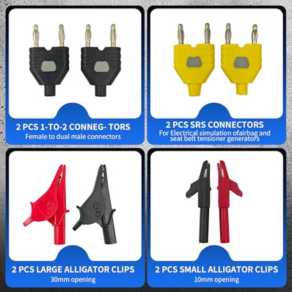 76-Pcs Automotive Circuit Test Lead Kit, Multimeter、Electrical Test Leads Kit, Back Probe Kit, Alligator Clip, Acicular Probe, Banana Plug Adapters, Volt Meter Lead (with Carrying Case) - size: 76 Pcs Kit