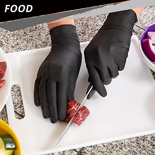 PROMEDIX P Nitrile Disposable Gloves,4mil-100 Count,Gloves Disposable Latex Free,Powder Free for Cooking,Household,Food safe - size: Small, style: Black of 1000