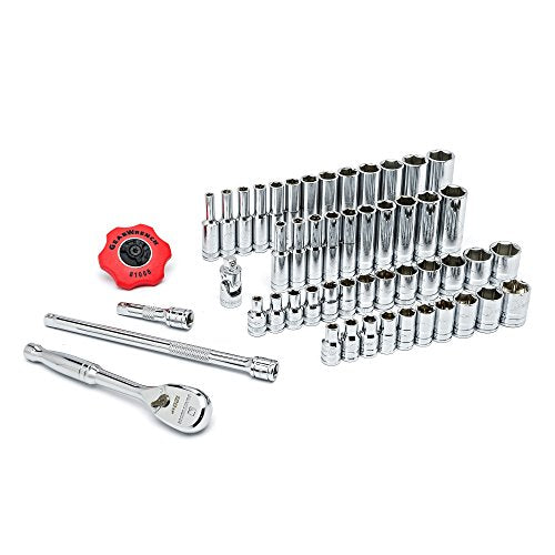 GEARWRENCH 51 Pc. 1/4 Inch Drive 6 Pt. 120XP Mechanics Tool Set, Standard & Deep, SAE/Metric - 80300P - size: 1/4"