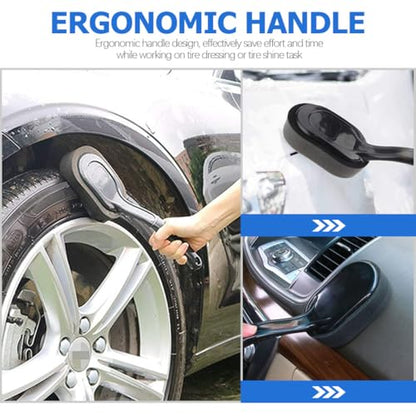 Zerodeko Tire Shine Applicator Pad Car Wheel Cleaning Brush with Replaceable Handle Sponge Tire Brush for Automotive Detailing and Rim Care 1pcs Set Suitable for Car Wheel