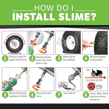 Slime 10009 Flat Tire Puncture Repair Sealant, Prevent and Repair, All Off-Highway Tubeless Tires, 32 oz Bottle - size: 32oz