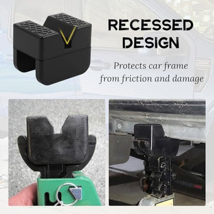 2PCS Pinch Weld Jack Pad,Thickened Rubber Jack Stand Pads for Lifting Points Cushioning and Non-Slipping,Universal Pinch Weld Jacks Adapter with Load-Bearing Range of 2 to 4 Ton