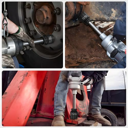 46mm Impact Socket 1-Inch Drive, 6 Point Design, for Semi Truck | CR-MO Heavy Duty Metric Socket for High Torque Impact Wrench, Large Socket for Semi Truck Axle Nuts & Heavy Equipment - size: 46mm(1 PCS)