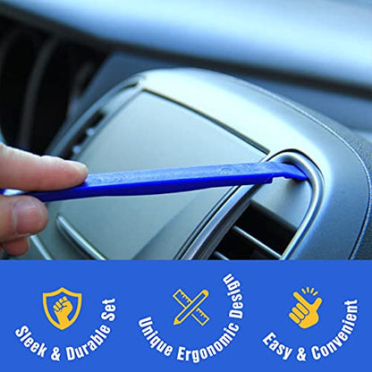 Auto Trim Removal Tool Set - 12pcs (No Scratch Plastic Pry Kit) - Auto Trim Car Tools, Easy Door Panel Removal Tool for Fastener, Clip, Molding, Dashboards, Interior Tools - size: 12 Pack