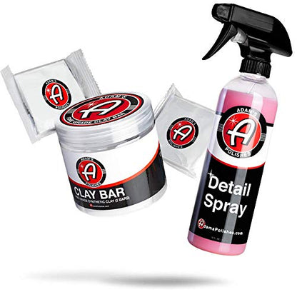 Adam's Polishes Medium Fine Grade Clay Bar & Polish Bundle - Includes 9mm Car Polisher, Detail Spray, Clay Bar, Polish, Compound, Polishing Pads & Microfiber Detailing Towels