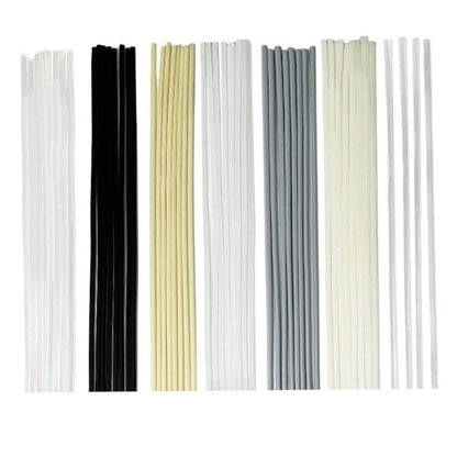 Plastic Welding Repair Rods, 7 Types PU, PP, ABS, PE, TPO, PA, PC, 8 Pieces per Type, 13 Inch, for Car Bumper Repair