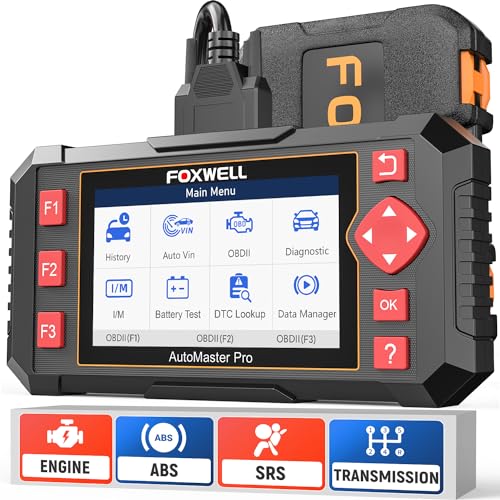 FOXWELL Car Scanner NT604 Elite OBD2 Scanner ABS SRS Transmission | Check Engine Code Reader for Cars and Trucks, Diagnostic Scan Tool with SRS Airbag, Automotive Diagnostic Tool with Live Data