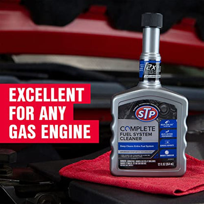 STP Direct Injection Fuel Injector Cleaner, Advanced Synthetic Technology Fuel Cleaner Dissolves Hardened Deposits that Accumulate on Injectors, 12 Oz, STP - style: Fuel System Cleaner