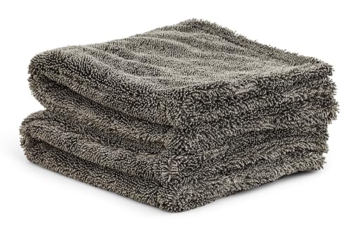 Griot's Garage PFM Ultrafast Edgeless Towels for Car Cleaning and Detailing, Hyper-Absorbent, Scratch-Free, Compact, 16” x 16”, Set of 2, 55539