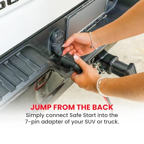 Safe Start Jumper Cable | Heavy Duty Jumper Cables for Trucks, SUV | Self Rescue Car Jump Starter | Quick Connect, Built-in Lights, Portable | Prioritizing Safety | 6 Gauge Wire, 12 Ft. - size: 7-Pin Easy Cables