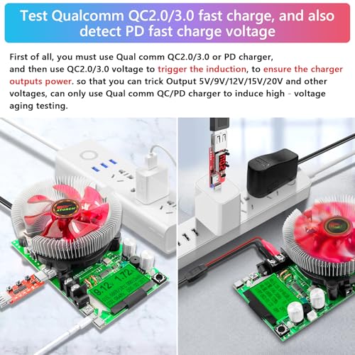 MakerHawk Electronic Load Tester - USB Load Tester 150W 200V 20A Resistor Adjustable Constant Current Battery Capacity Tester Module Intelligent Dischar