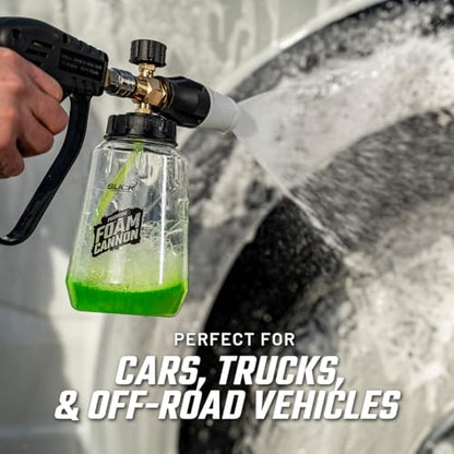 Slick Products Off-Road Wash (64 oz.) + Pressure Washer Premium Foam Cannon Bundle – Super Concentrated ATV, UTV, Dirt Bike, Jeep & Truck Wash Foam Shampoo for Heavy Mud and Dirt