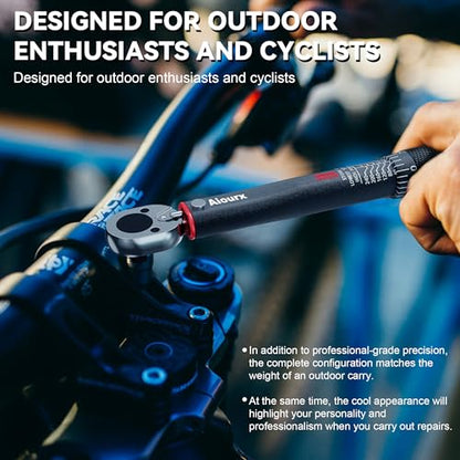 1/4" Drive Click Torque Wrench, 72 Tooth Dual-Direction Adjustable, Dual Scale, ±3% Accuracy, for Bicycle, Motorcycle, Automotive Repair and Maintenance - size: 1/4"