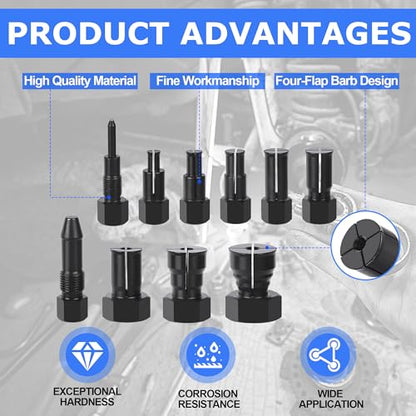 12 PCS Motorcycle Blind Hole Collet Bearing Puller Tool Kit, 8-32mm Motorcycle Wheel Bearing Removal Tool with Slide Hammer, Inner Internal Bearing Extractor Puller Kit