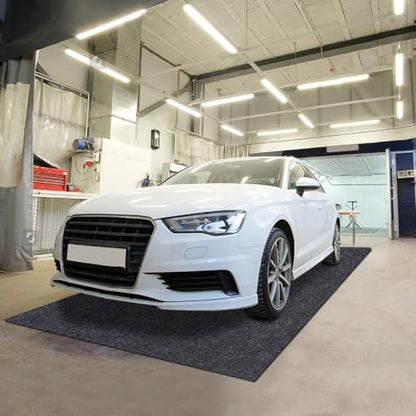 Garage Floor Protection Mat (8' x 8') Suitable for garages, it Prevents Slipping on the Bottom of Cars, Prevents Oil spillage, is Waterproof, Stain-Resistant, and Protects the Floor Surface. - size: 8' x 8'