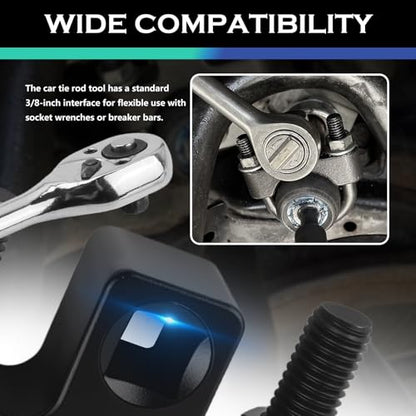 3/8" Drive Inner Tie Rod Removal Tool,U-Shaped Low-Profile Inner Tie Rod Tool with Non-Slip Teeth,Universal Ties Rods End Removals Tools Car Tools for Car Truck SUV