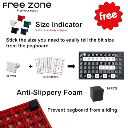 Free Zone 4 PCS Bit Organizer Set, 158-Hole 1/4" Hex Bit Toolbox Storage | Drive bit adapter & 1/2", 3/8", 1/4" socket holder compatible; anti-drop design; tools not included - color: 4 Color