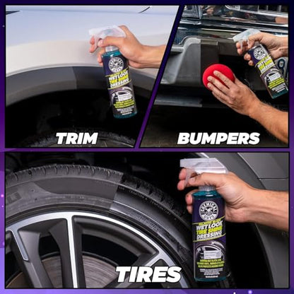 Chemical Guys, Galactic Black Wet Look Tire Shine, Deep Black, 1 Gallon | High-gloss dressing revives a deep black wet look on tires, trim and rubber with shine and a protective layer - size: 128 Fl Oz (Pack of 1)