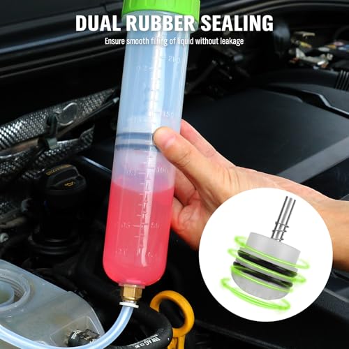 SWANLAKE 200cc Fluid Extractor & Fill Pump, Automotive Fluid Pump Extractor, Oil Change Pumps with 23'' Long Hose, 2PCS 12'' Extension Tubes, Suction Pumps for Lawn Mowers Cars - size: 200ML with Hose