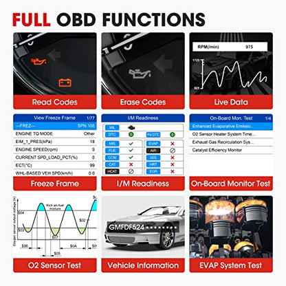 Autel AL539B OBD2 Scanner, 3-in-1 Code Reader Battery Tester Avometer for 12 Volts Batteries, Full OBDII Diagnosis and Circuit Starting & Charging Systems Test, All Enhanced Ver. of AL519 AL539