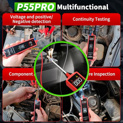 6-30V Automotive Electrical Circuit Tester - Multi-Function Car Circuit Diagnostic Tool with Voltage Detection, Component Activation, Continuity & Short Circuit Tracing for Vehicle Maintenance