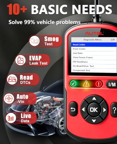 Autel OBD2 Scanner AutoLink AL549, Car Check Engine Code Reader with ABS, Car Battery Tester & Alternator Tester, Plug and Play, Upgrade Ver. of AL519 AL319 AL329 ML519 OBDII CAN Diagnostic Scan Tool