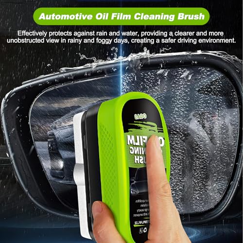 Yicengy Automotive Oil Film Cleaning Brush, 2026 New Car Windshield Oil Film Remover for Car Windows Includes 1 Refill Bottle, Glass Coating Cleaner Board, Anti-Rain Fog, Improves Clarity (1pcs) - color: 1pcs