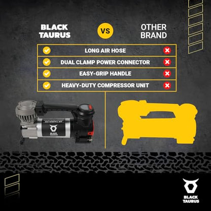 Portable Air Compressor, 19A 120 PSI (8.27 BAR) On‑Board & Offroad Tire Inflator for Cars, Trucks, 4×4 Vehicles Automatic Pressure Control with Dual‑Motor Options, Air Compressor 252 - style: Air Compressor 252
