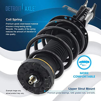 Detroit Axle - Front Struts w/Coil Springs Rear Shock Absorbers Replacement for 2011-2016 Buick LaCrosse FWD 2.4L - size: 4AQ47278/Shock Kit